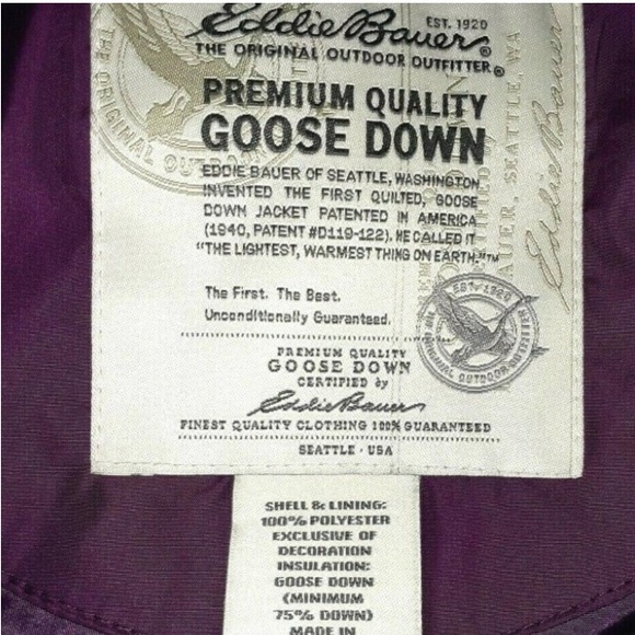 Eddie Bauer Women's Goose Down Puffy Vest Mulberry - Size S - Picture 6 of 14